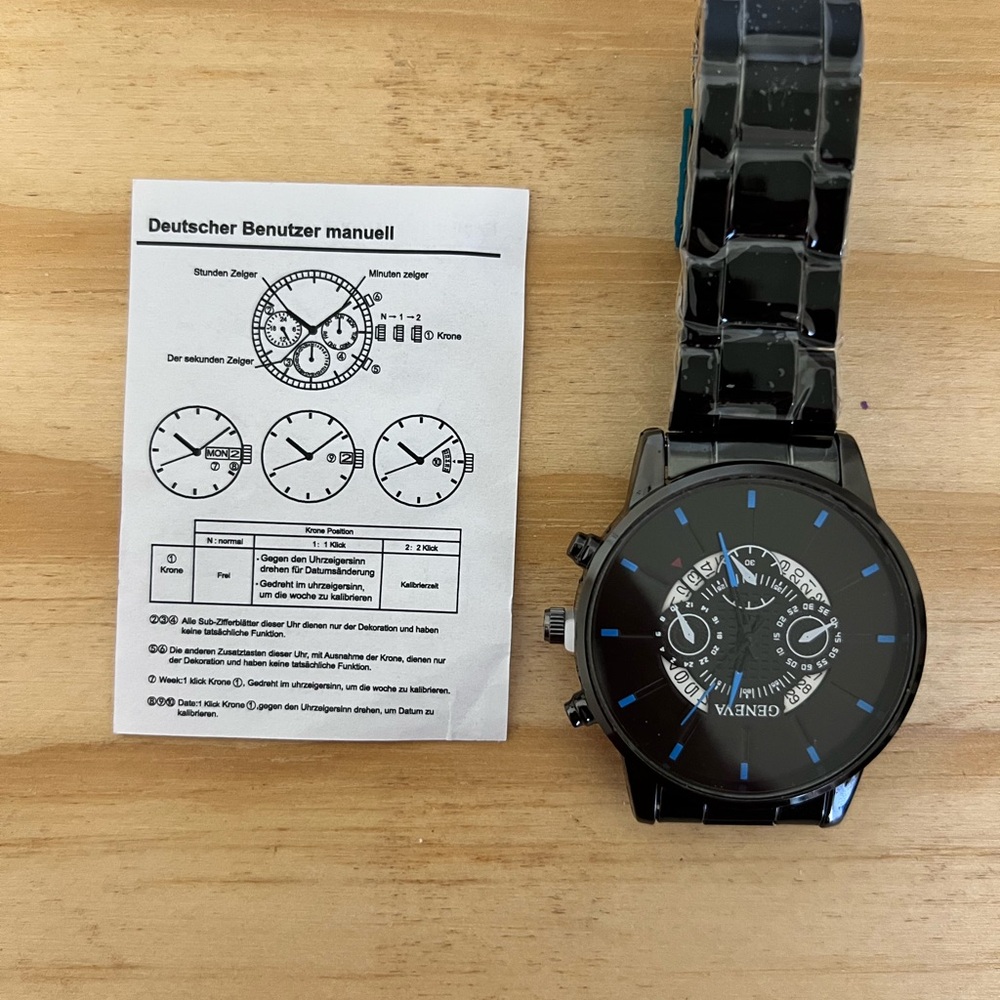 GENEVA Watch for Men's Business and Casual Style Quartz One Size - Picture 5 of 8